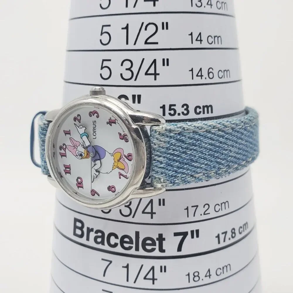 Disney X Lorus Daisy Duck ULTRA RARE VTG Denim Watch  H2F